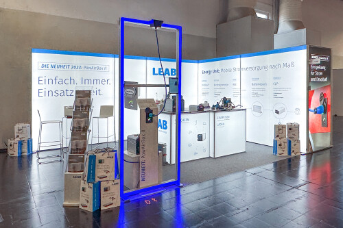Der neue LED-Messestand von LEAB.