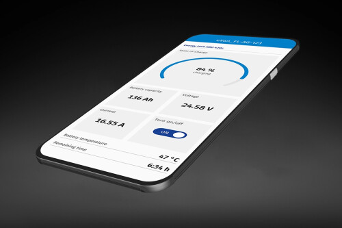 Produktabbildung der unity.app auf einem Smartphone.